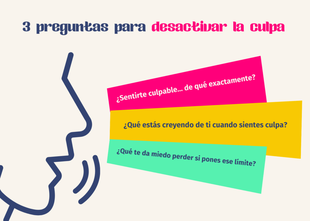 Infografía, 3 preguntas para desactivar la culpa y poner límites